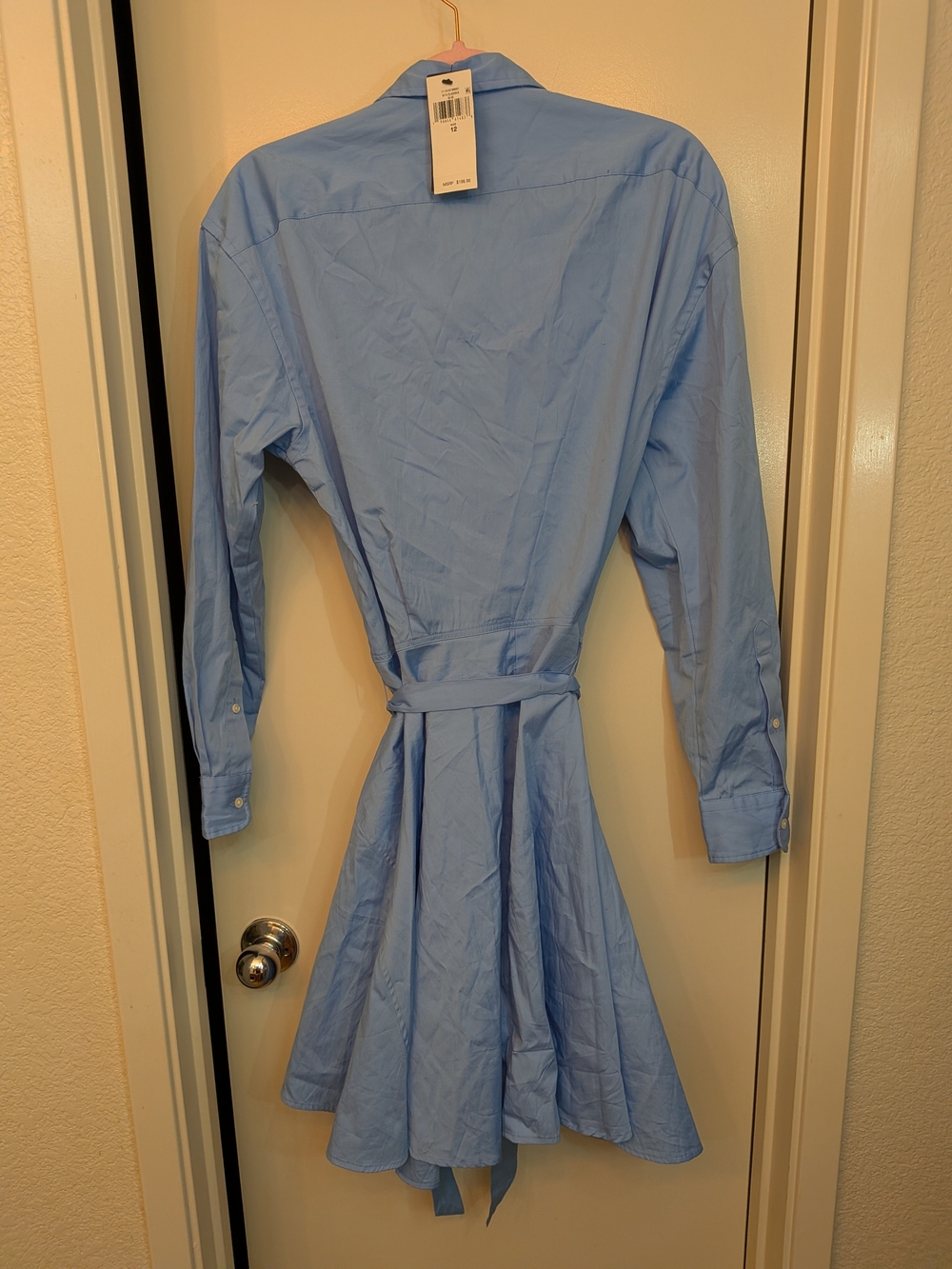 Ralph Lauren Light Blue Shirt Dress with Tie - Picture 4 of 5